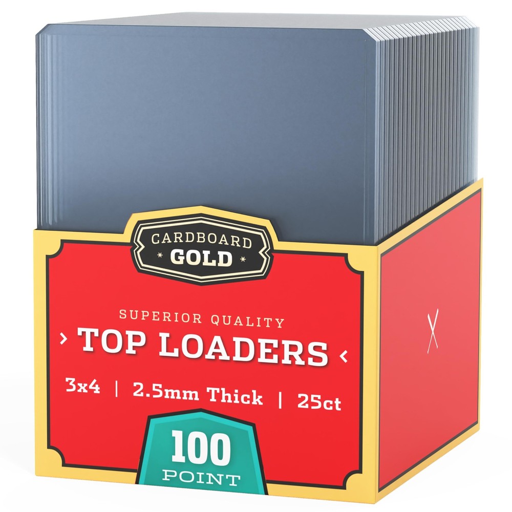 – 100pt Top Loaders for Cards – 25 Count – Premium 3×4 Inch Trading Card Topl…
