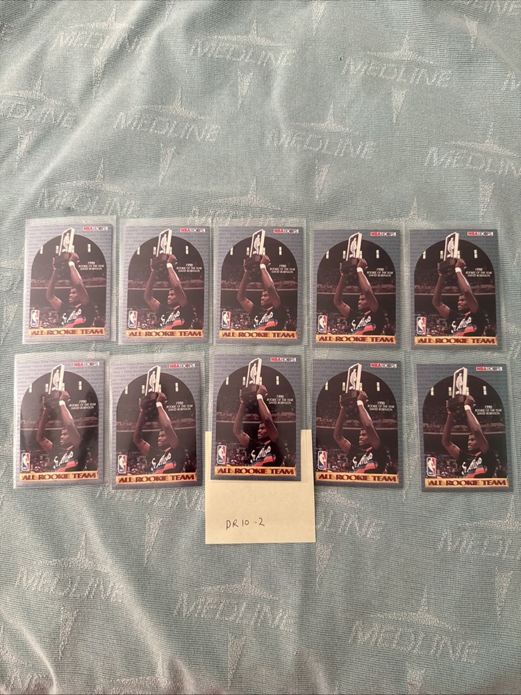 1990-91 NBA Hoops David Robinson All-Rookie Team – 10 card lot
