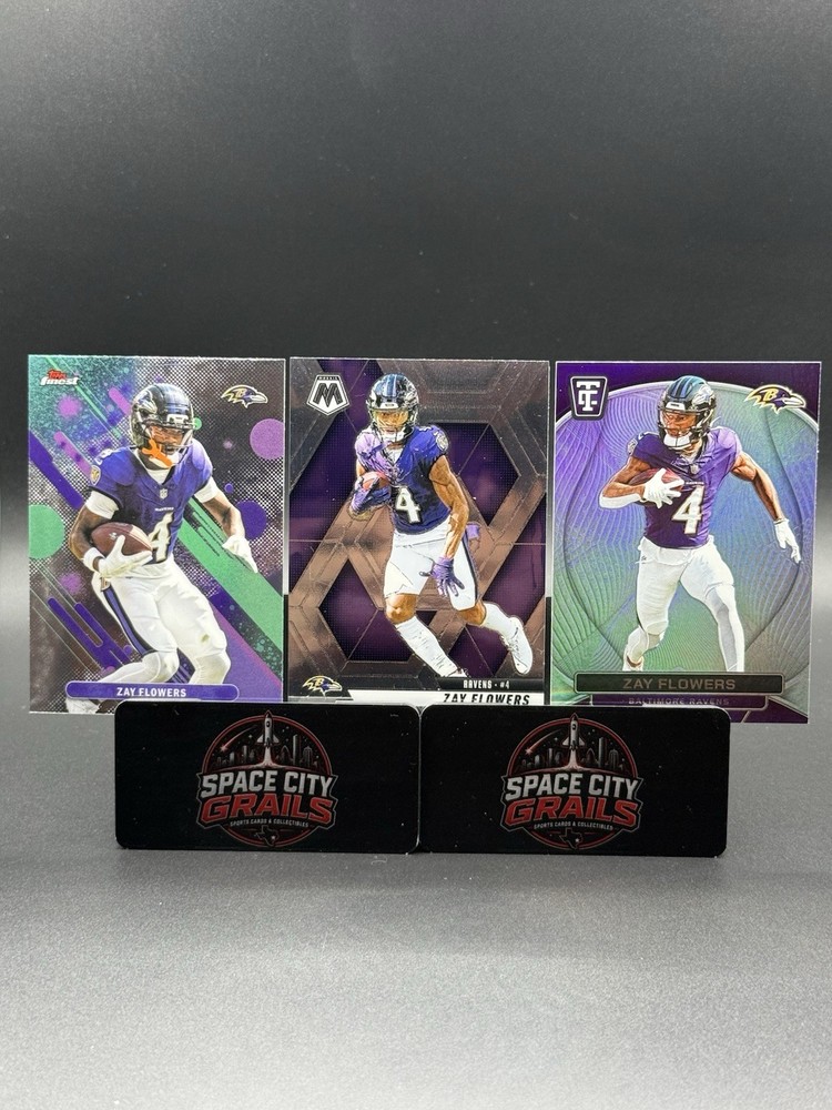 Zay Flowers Baltimore Ravens 3 Card Lot