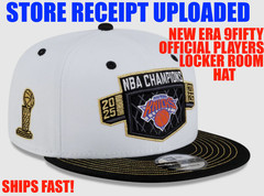 AUTHENTIC NEW YORK KNICKS LOCKER ROOM HAT NEW ERA 9FIFTY 2026 NBA CHAMPIONS CAP