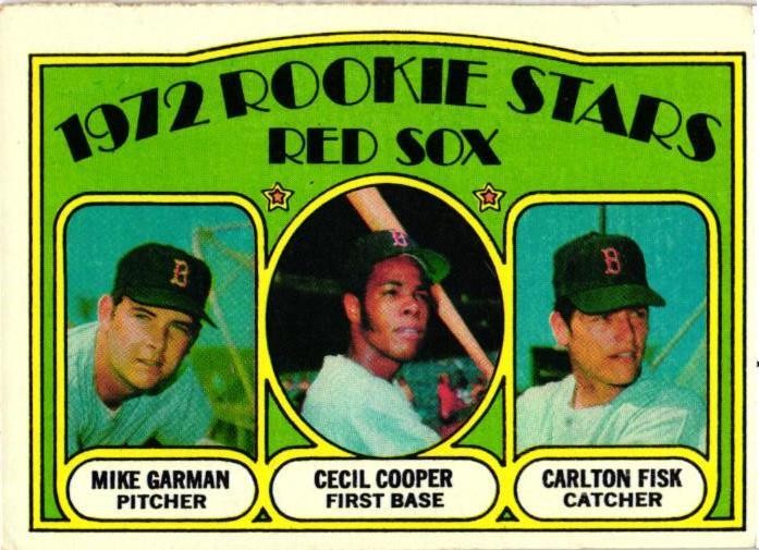 1972 Topps Red Sox Rookies – Carlton Fisk Cecil Cooper Mike Garman (#79)