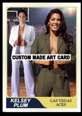 Kelsey Plum Las Vegas Aces Custom ACEO Art Trading Card