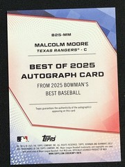 2025 Bowman&rsquo;s Best Malcolm Moore Auto Gold Mini Diamond Refractor #48/50 Rangers