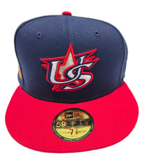 New Era 2026 Team USA World Baseball Classic 59FIFTY Fitted Hat Navy Red 7 3/8