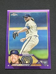 2023 Topps Chrome Corbin Burnes #214 Purple Refractor 87/250 Milwaukee Brewers