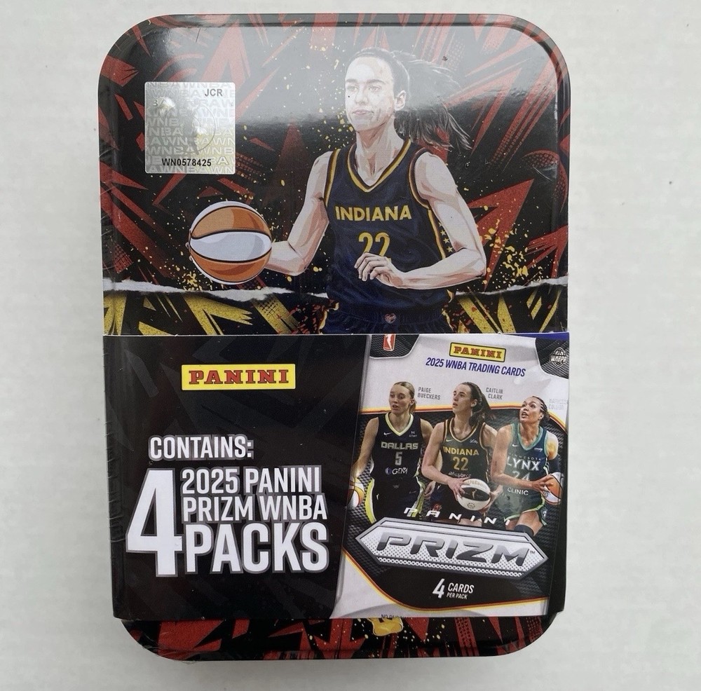 2025 Panini Prizm WNBA Caitlin Clark Tin Sealed 4 Packs Rookie Chase