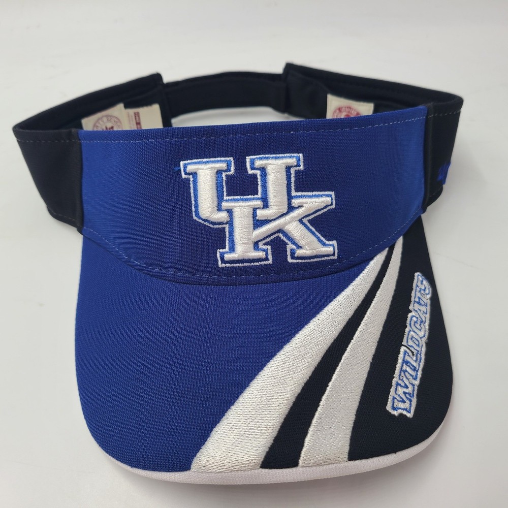 Kentucky Wildcats Visor Hat Adjustable 47 Brand Blue Black White NCAA Logo Men