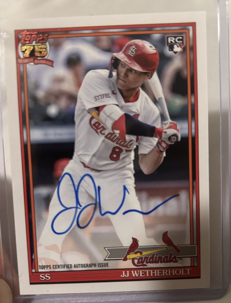 2026 Topps Series 2 JJ Wetherholt 1991 Auto #91A-JJW RC Cardinals