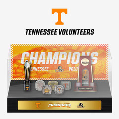 Tennessee Volunteers College Baseball Championship 2Trophy & 6RingS Display Case