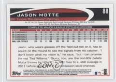 2012 Topps Chrome Jason Motte #88 9cp