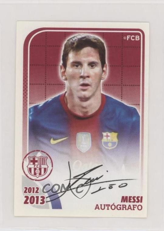 2012-13 Panini FC Barcelona Stickers Autografo Lionel Messi #163 0a16