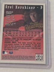 1996 Topps Finest – Orel Hershiser #147 Refractor With Peel