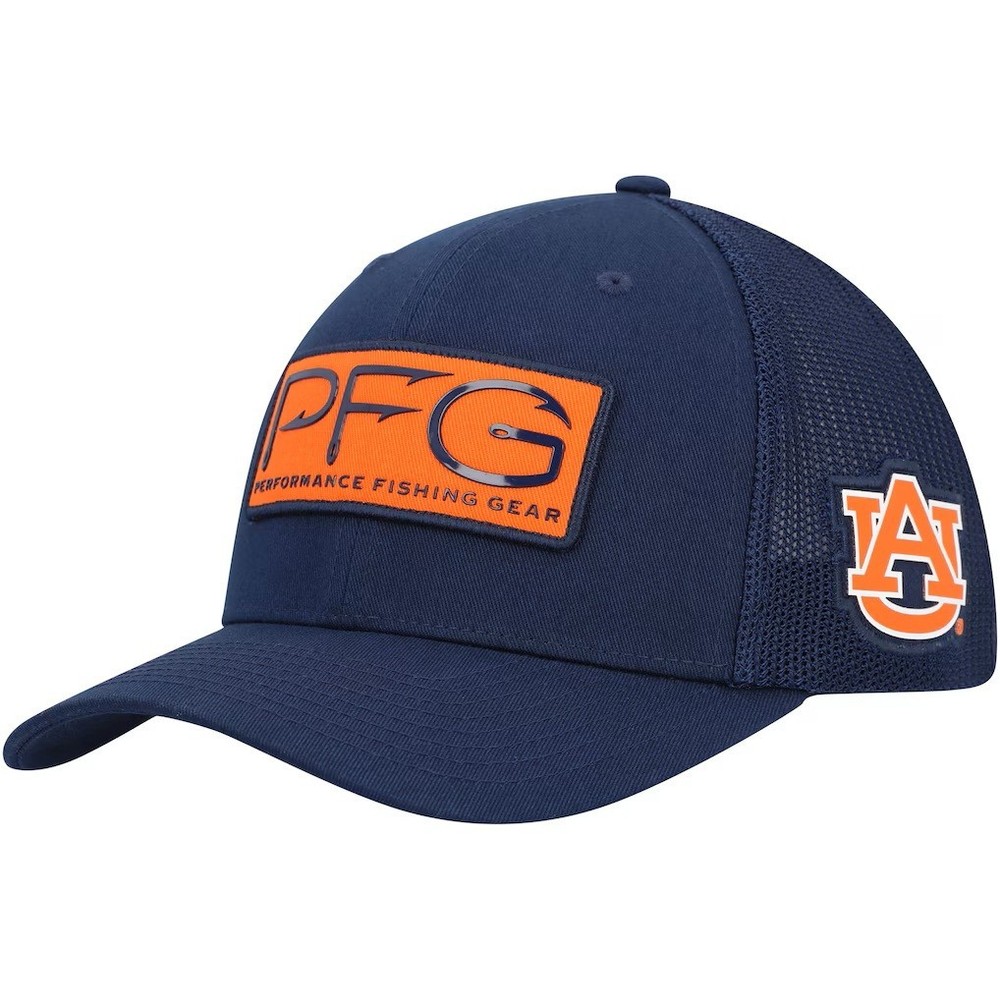 AUBURN TIGERS COLUMBIA PFG FISH HOOKS HAT NAVY BLUE L/XL