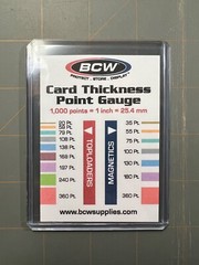 BCW Trading Card Measurement Tool Thickness Point Gauge + CBG TopLoader & Sleeve