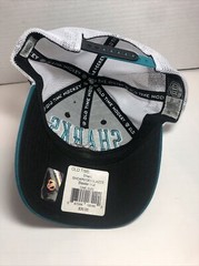San Jose Sharks Old Time Hockey NHL Snapback Hat Teal Black White
