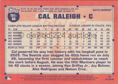 2026 TOPPS MLB – Cal Raleigh – 1991 35th Anniversary Insert #T91-88 Mariners