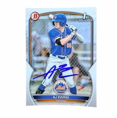 AJ Ewing Signed Card 1st Bowman Paper New York Mets Autographed Auto