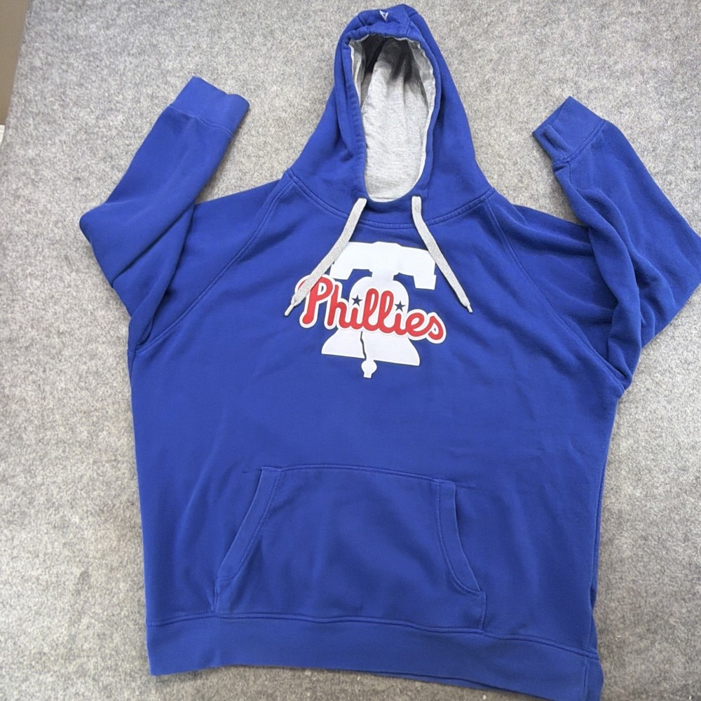 Philadelphia Phillies Hoodie Sweatshirt Mens 3XL Blue Antigua MLB Retro Logo