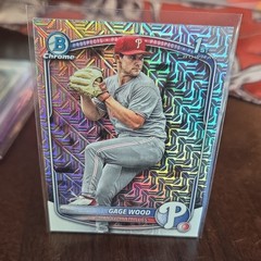 Topps 2025 Bowman Chrome Gage Wood #BDC-4 Mojo Refractor 1st Bowman Phillies
