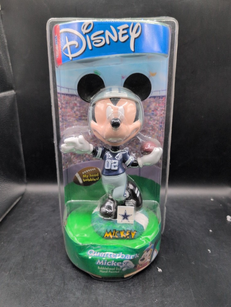 Disney Quarterback Mickey Mouse Dallas Cowboys Football Bobblehead NFL
