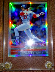 2000 TOPPS CHROME MLB REFRACTORS LOT OF 3: TATIS GREEN GARCIA 4 SCREW 1/4&Prime; CASES