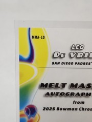 2025 Bowman Chrome Melt Mashers Auto – Leo De Vries MMA-LD Orange 25/25