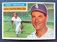 1956 Topps #265 SANDY CONSUEGRA Chicago White Sox, grey back VG