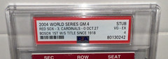2004 MLB World Series Game 4 PSA Ticket Stub Red Sox Clincher 1 WS TITLE 1918
