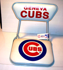 Vtg Chicago Cubs Folding Bleacher Stadium Chair Seat Clarin Boxx NEW, Geneva NY