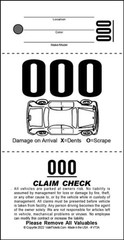 Valet Parking Tickets 3 Part, 1000 Tickets | 110lb White Card Stock, Car