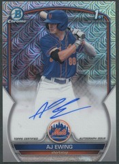 2023 Bowman Chrome AJ Ewing #CDA-AE 1st Auto HTA Choice Refractor /150 Mets