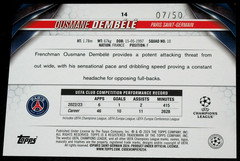 2023-24 Topps Club Competitions Ousmane Dembele Gold Foil # 07/50 2024