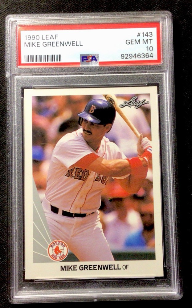 1990 Leaf #143 Mike Greenwell! PSA Gem Mint 10! ENN Cards