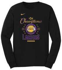 NEW Men&rsquo;s Los Angeles Lakers Nike 2020 NBA Finals Champions Long Sleeve Shirt