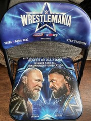 WWE WrestleMania Folding Chair Blue/Black Brock Lesnar vs Roman Reigns