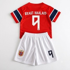 Norway Jersey For Kids, Haaland #9 Jersey & Shorts Set,Gift For Norway Fans