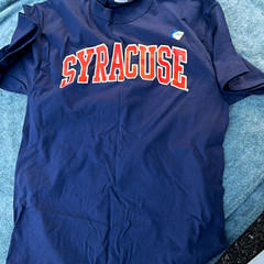 Syracuse Orange Navy T-Shirt Blue/White NCAA College Fan Short Sleeve
