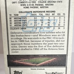 Topps 1992 Darren Woodson Dallas Cowboys #727 Rookie RC Base Set NFL
