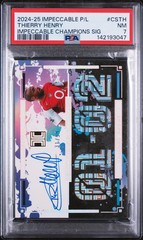 2024 Panini Impeccable Prem League Champions Signatures Thierry Henry /99 PSA 7