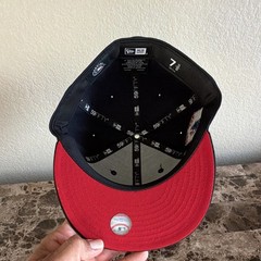 New Era 59FIFTY LA Dodgers MLB Fitted Cap Hat 7 3/8 Navy Red Black