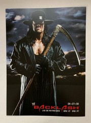 WWF WWE Poster The Undertaker Backlash 2008 4/27/08 Pro Wrestling 12” x 16”