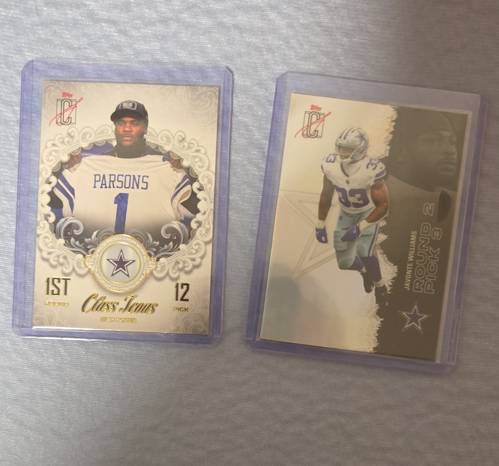Topps Signature Class 2025 2-Card Lot Micah Parsons CI-1 + Javonte Williams #60