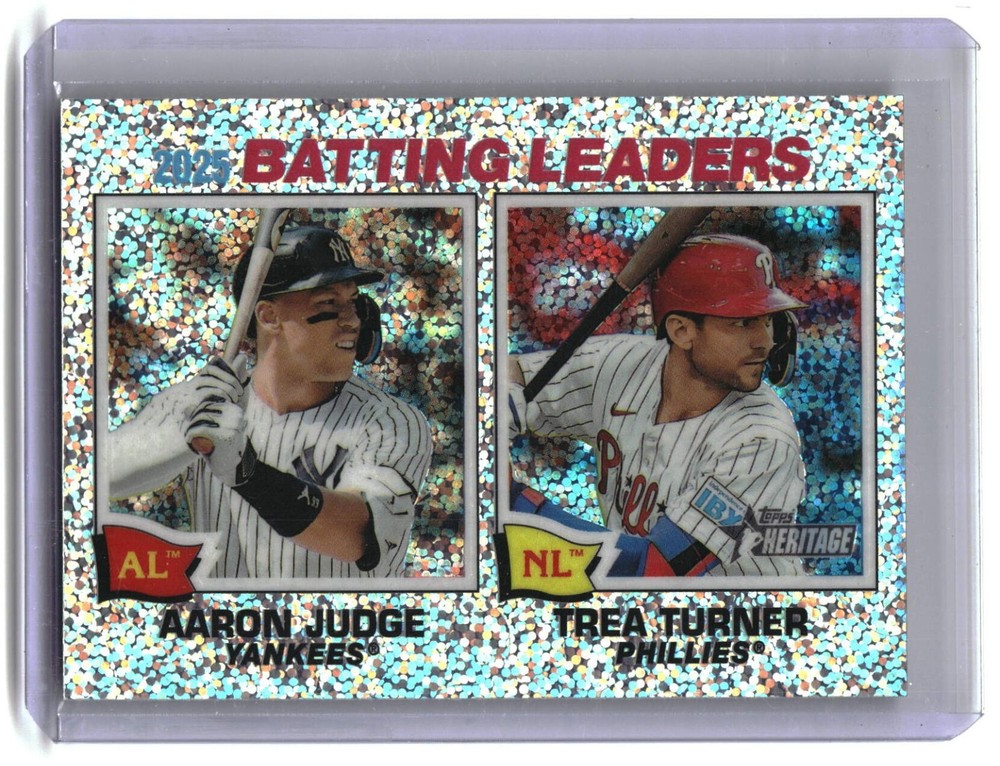 2026 Topps Heritage Chrome Blue Sparkle & Chrome Silver Sparkle Singles UPD 8/2