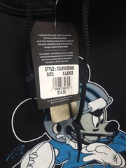 Carolina Panthers Mickey Mouse Hoodie Sweatshirt XL Adult NWT Junkfood NFL Black