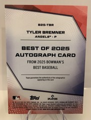 ⚾️2025 Bowman&rsquo;s Best Tyler Bremner Red Auto /5 #B25-TBR 🔥 🔥