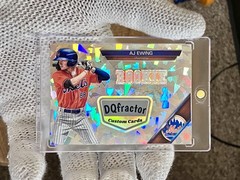 AJ Ewing custom card auto sick patch New York Mets NY 1/1 Springboro Panthers