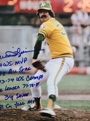HOF Rollie Fingers Multiple Inscriptions Signed Auto 11×14 Photo PSA/DNA Holo