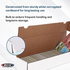 10 BCW Cardboard Card Storage Boxes Hold Sport & Gaming 930 Count Fit Coin Slabs