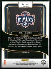 2025 Panini Select WNBA Kiki Iriafen #102 Silver Prizm RC Mystics BB1557