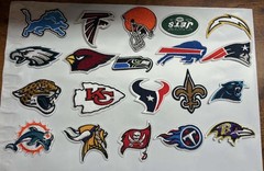 NFL Logo Football 32 Teams iron sew on patch SIZE UP to 3” US STOCK SHIP 1 Day /